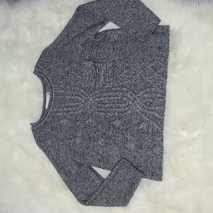 Cable Knit Sweater w/Front Pocket